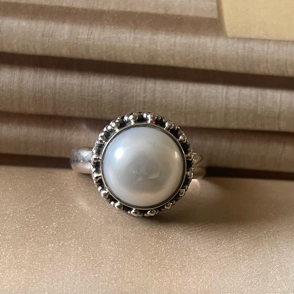 925 Sterling Silver, Fresh Water Pearl Ring ( Us 6,8 & 9)